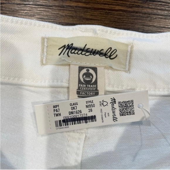 NWT Madewell The Perfect Vintage Jean in Tile white The High Rise size 28 Tall - Picture 15 of 15
